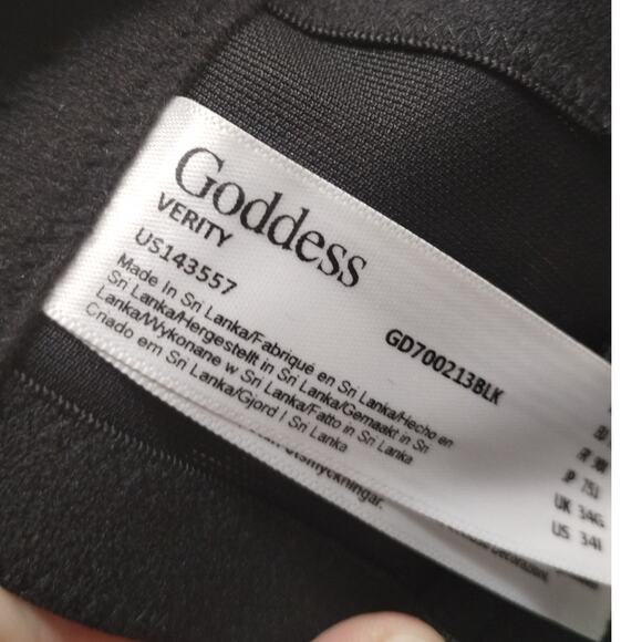 Goddess NWT Size 34I Verity GD700213 Black Underwire Full Coverage Strapless Bra - Picture 4 of 8